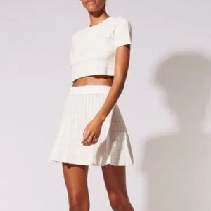 SOLID & STRIPED White Skater Skirt Set